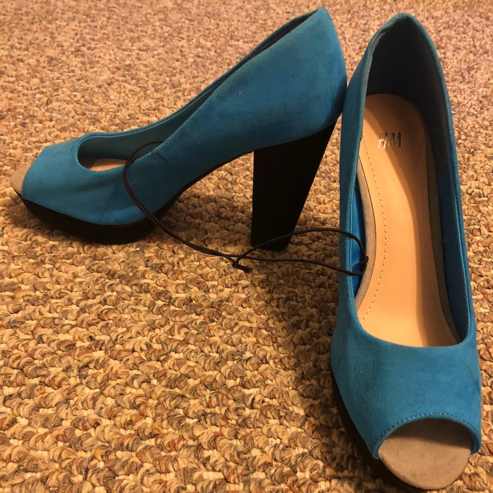 H&M blue heels